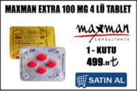 Maxman 100 mg 4 lü kırmızı tablet