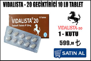 Vidalista 20 geciktirici 10 lu tablet